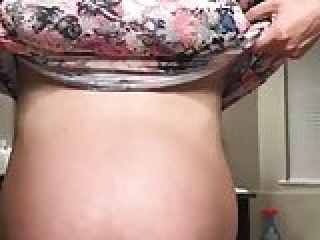 Pregnant tits slow motion boob drop