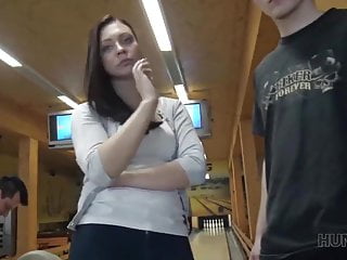 Couple is tired of bowling, guy wants money to prostitute!